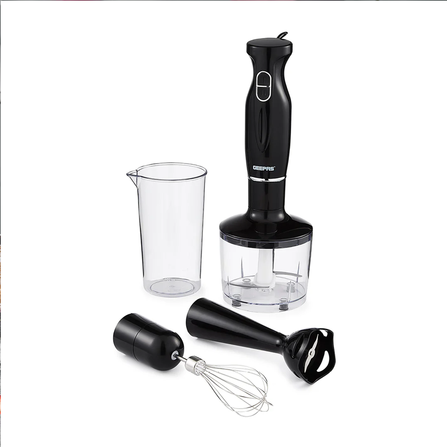 GEEPAS 4-in-1 Hand Blender with Electric Whisk