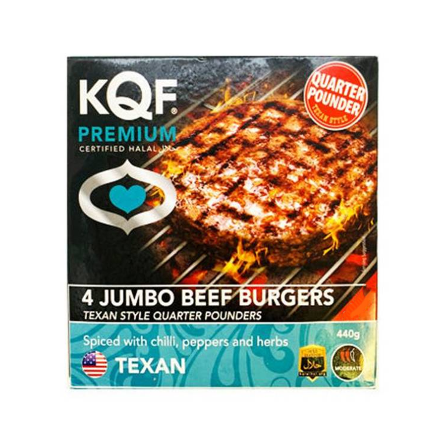 KQF Jumbo Beef Burgers 4pcs