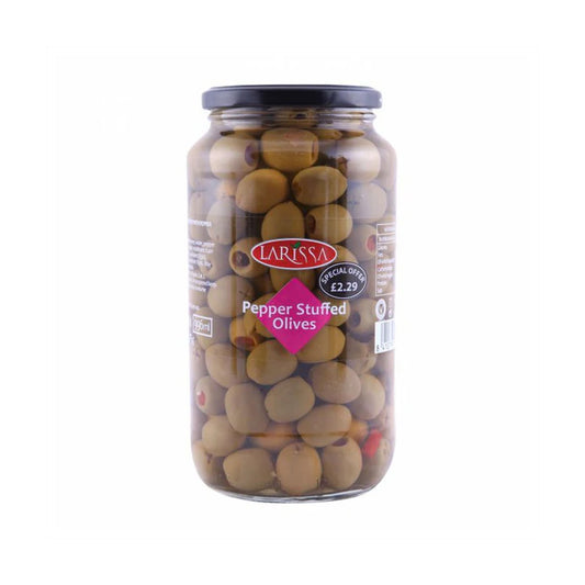 Larissa Green Pepper Stuffed Olives 935g