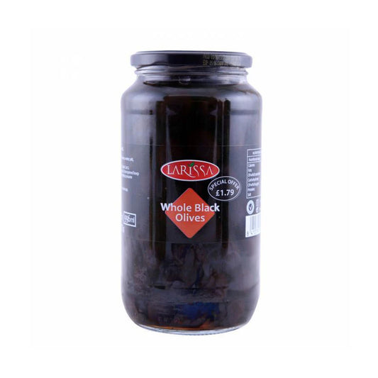 Larissa Whole Black Olives 935g