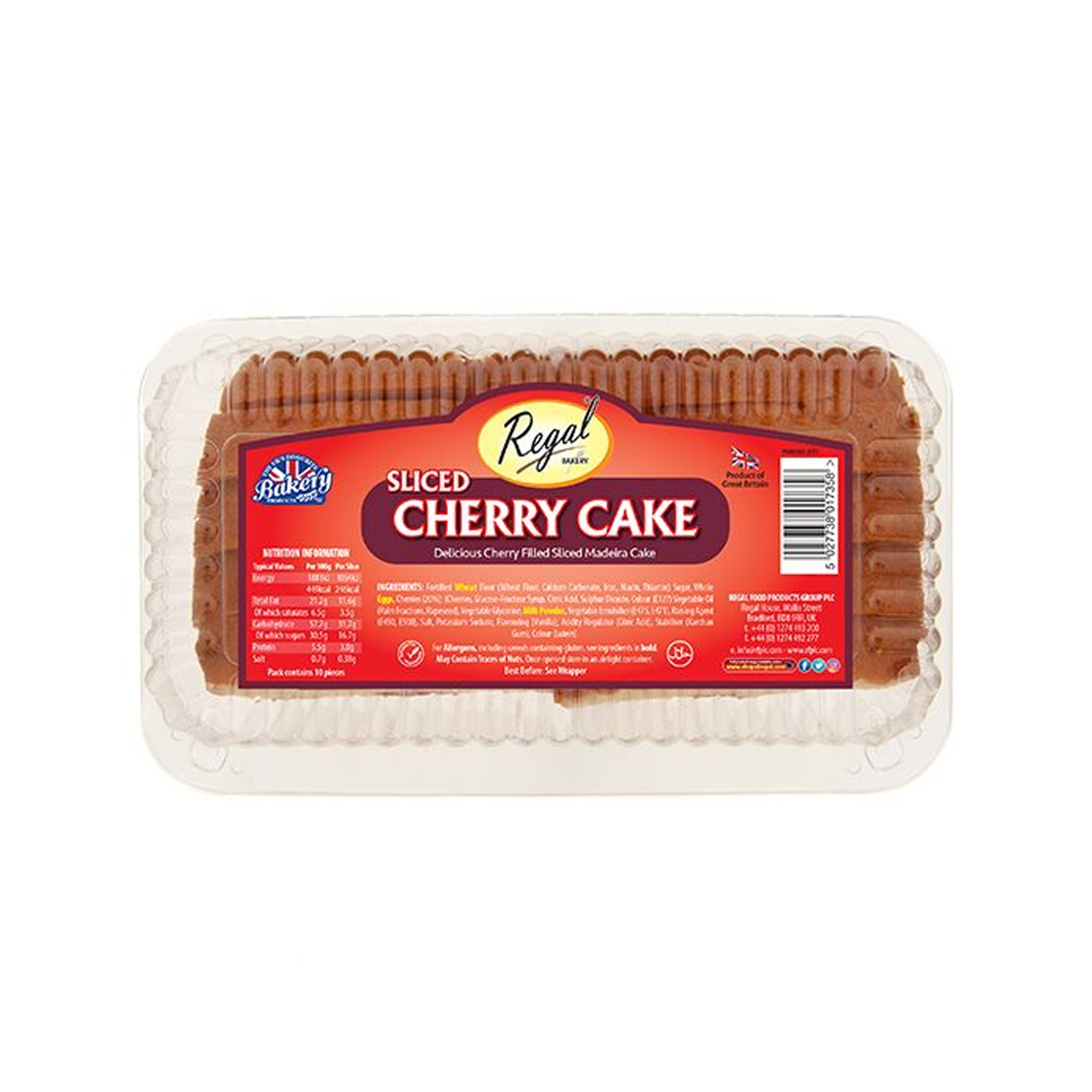 Regal Sliced Cherry Cake 368g