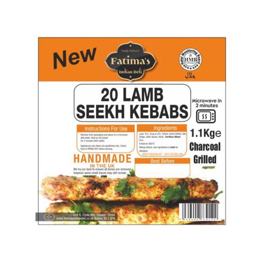Fatima's Lamb Seekh Kebabs 20pcs