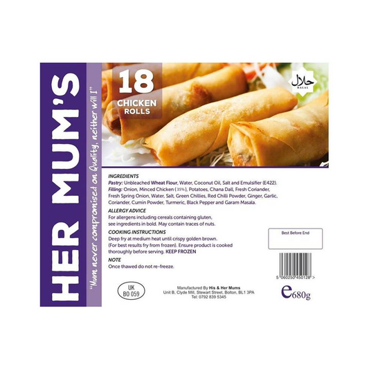 Her Mum's Chicken Rolls 18pcs