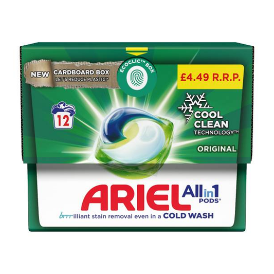 Ariel All-In-1 Pods Washing Detergent Liquid Capsules (12 pack)