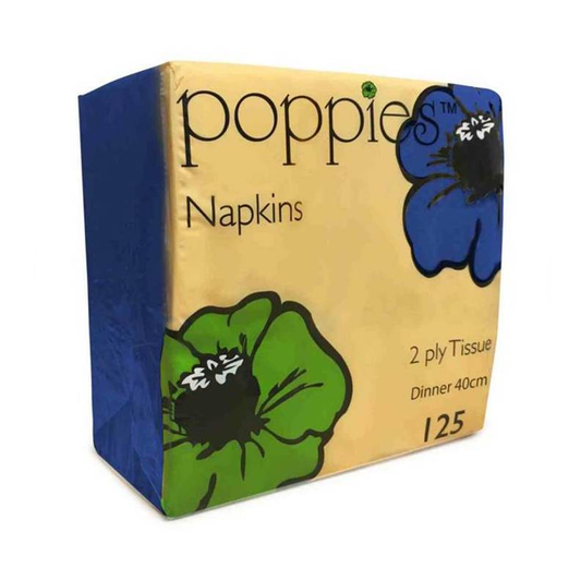 Poppies Napkins Pink 40cm 2 Ply