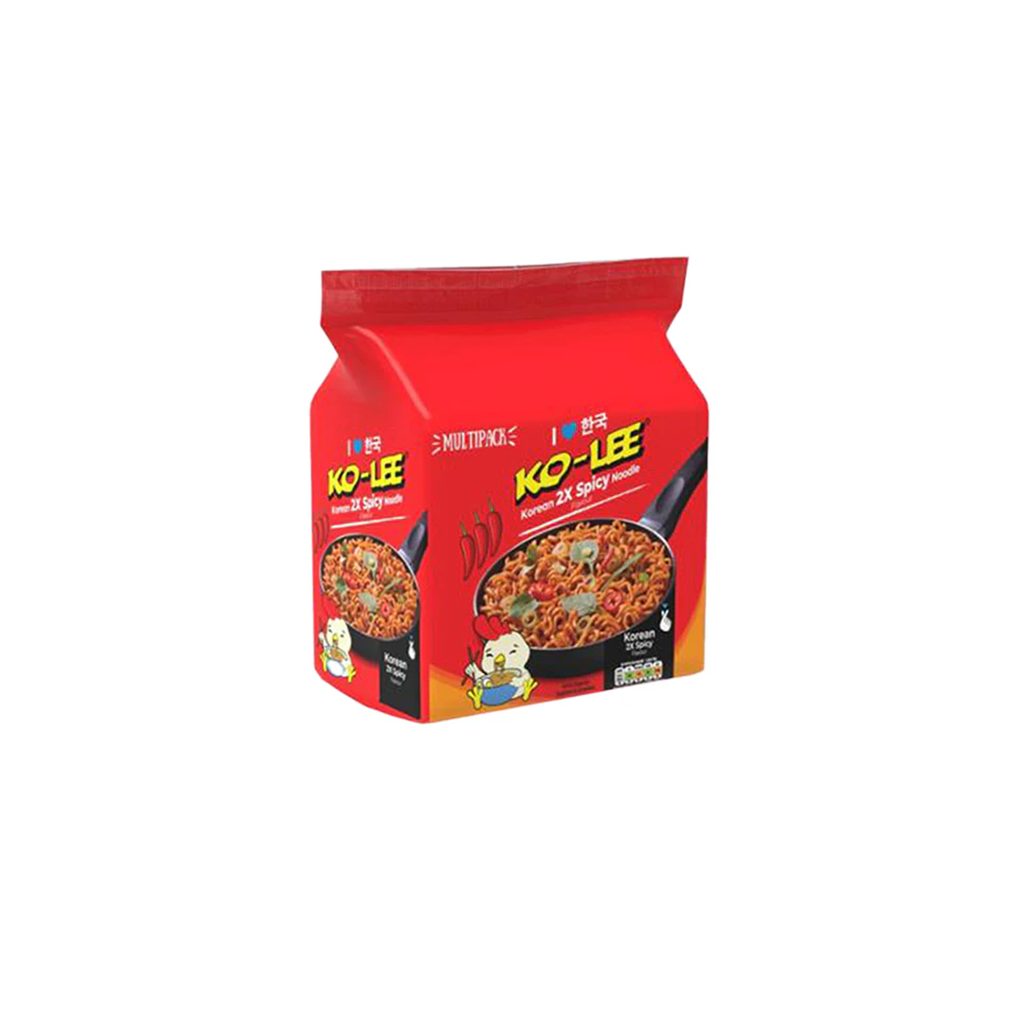 Ko-Lee Korean 2X Spicy Instant Noodles 4x70g