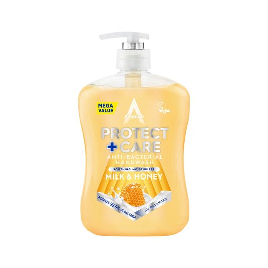 Astonish Protect+Care Antibacterial Hand Wash Milk & Honey 21 oz