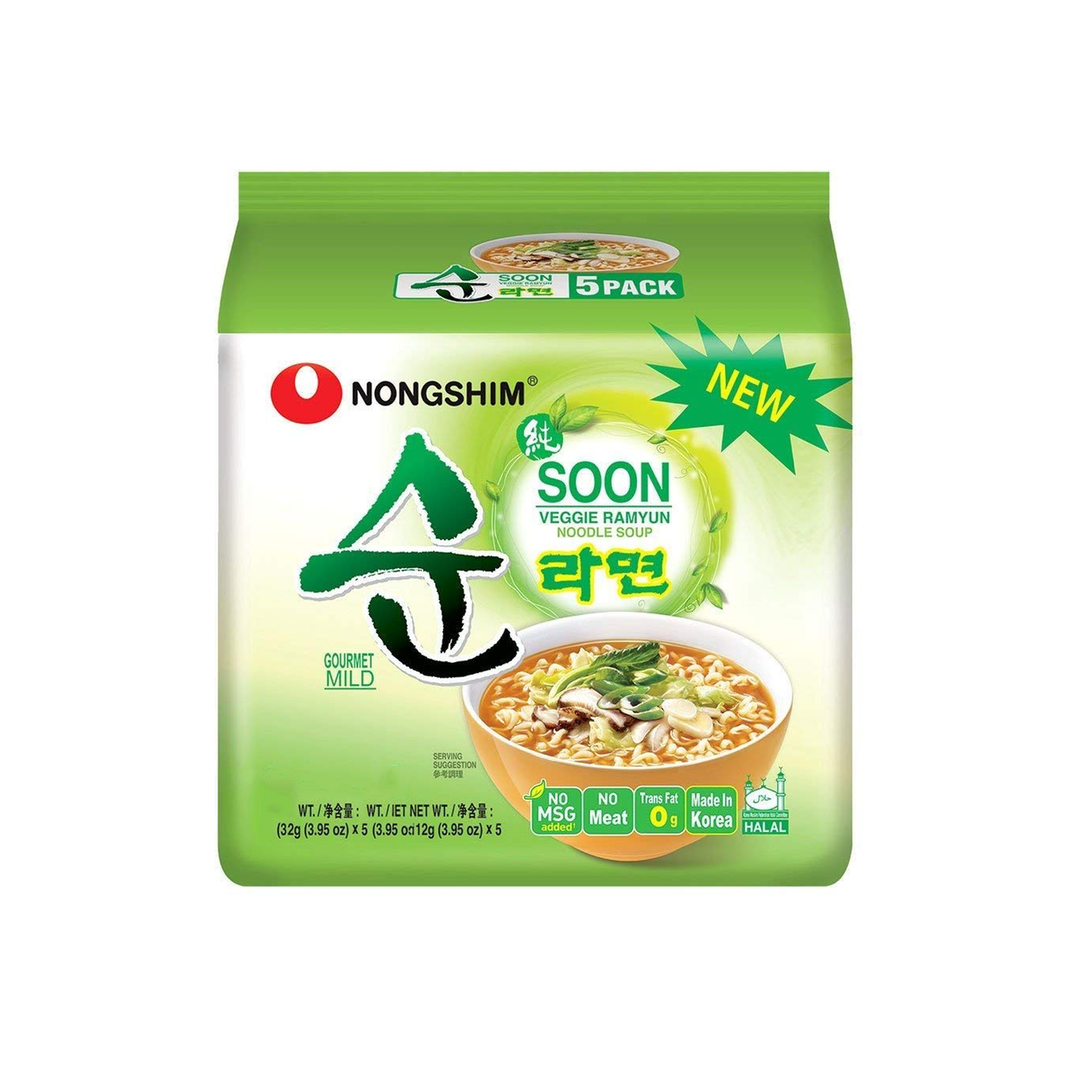 Nongshim Soon Veggie Noodle Soup 560g